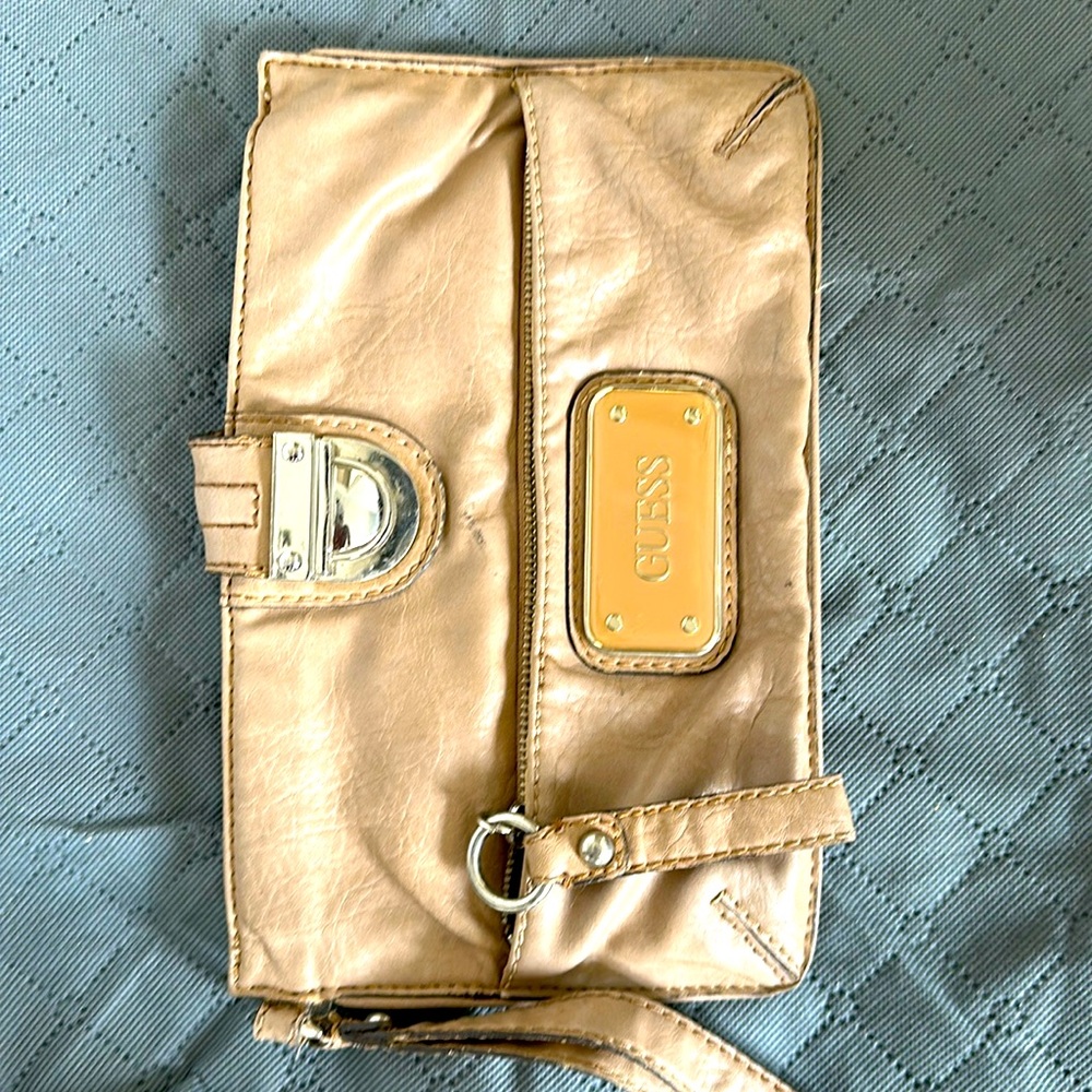 Guess Clutch-Tan Color